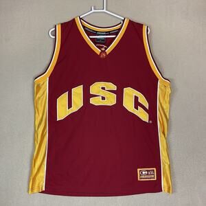 Colosseum Athletics USC Trojans Basketball Jersey Mens XL Red V Neck #22